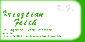 krisztian feith business card